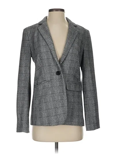 Pre-owned Ann Taylor Loft Blazer Jacket In Gray