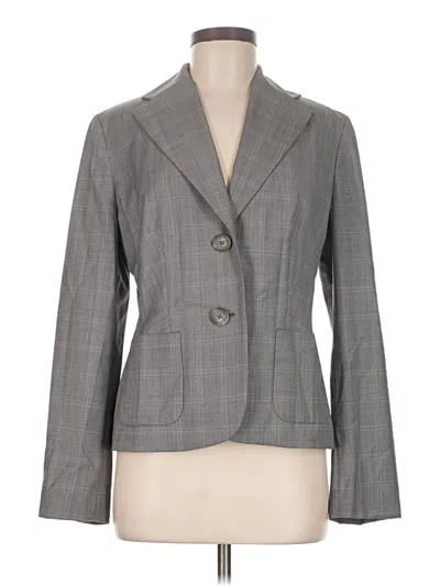 Pre-owned Ann Taylor Loft Blazer Jacket In Gray