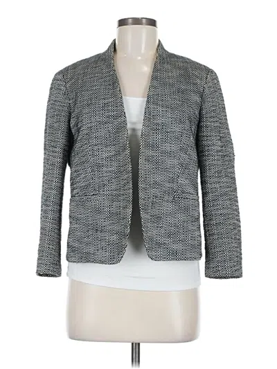 Pre-owned Ann Taylor Loft Blazer Jacket In Gray