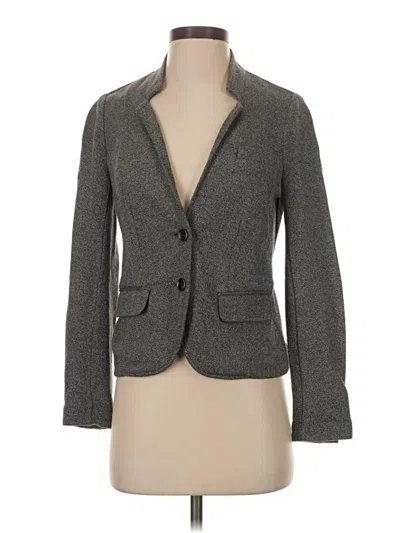Pre-owned Ann Taylor Loft Blazer Jacket In Gray