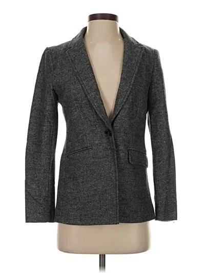 Pre-owned Ann Taylor Loft Blazer Jacket In Gray