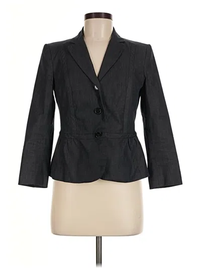 Pre-owned Ann Taylor Loft Blazer Jacket In Gray