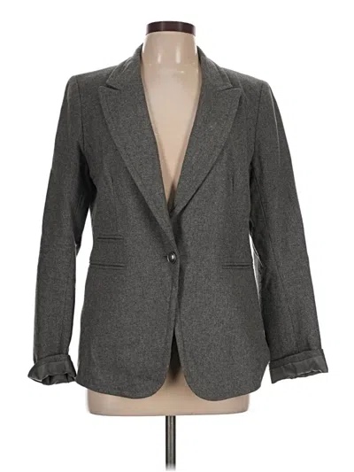 Pre-owned Ann Taylor Loft Blazer Jacket In Gray
