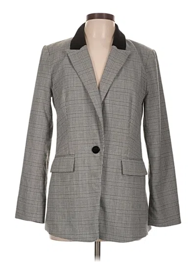 Pre-owned Ann Taylor Loft Blazer Jacket In Gray