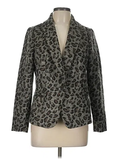 Pre-owned Ann Taylor Loft Blazer Jacket In Gray