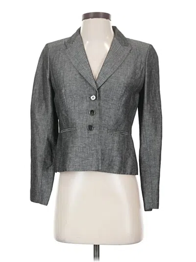 Pre-owned Ann Taylor Loft Blazer Jacket In Gray