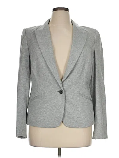 Pre-owned Ann Taylor Loft Blazer Jacket In Gray