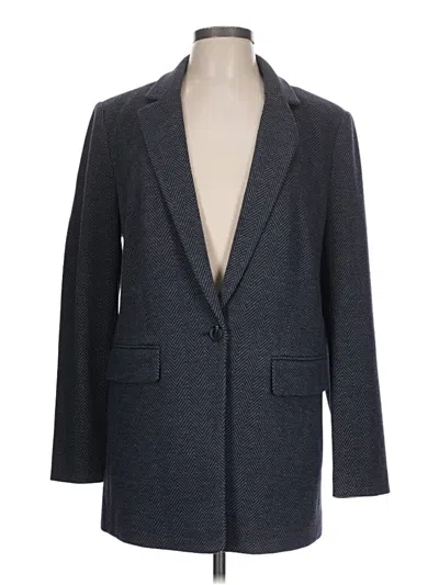Pre-owned Ann Taylor Loft Blazer Jacket In Gray