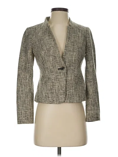 Pre-owned Ann Taylor Loft Blazer Jacket In Gray