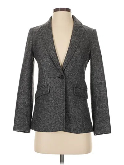 Pre-owned Ann Taylor Loft Blazer Jacket In Gray