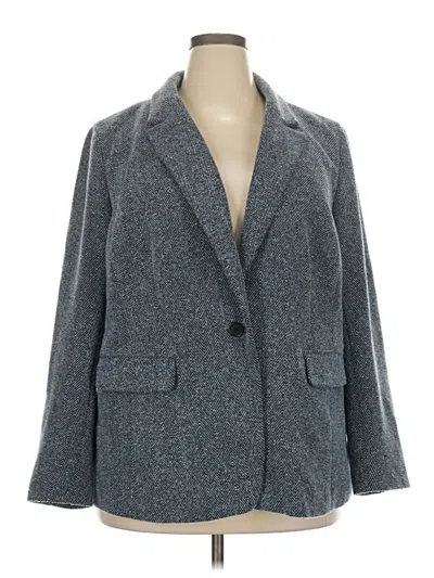 Pre-owned Ann Taylor Loft Blazer Jacket In Gray