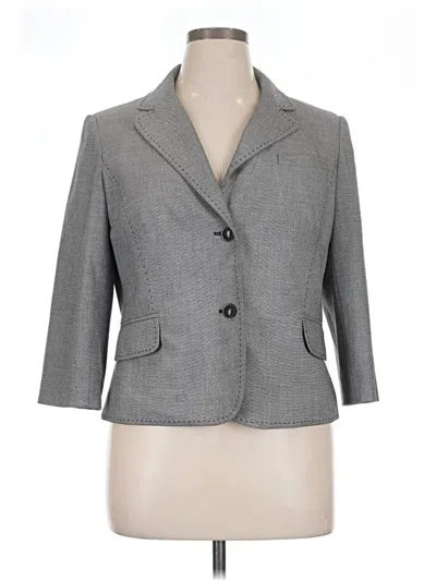 Pre-owned Ann Taylor Loft Blazer Jacket In Gray