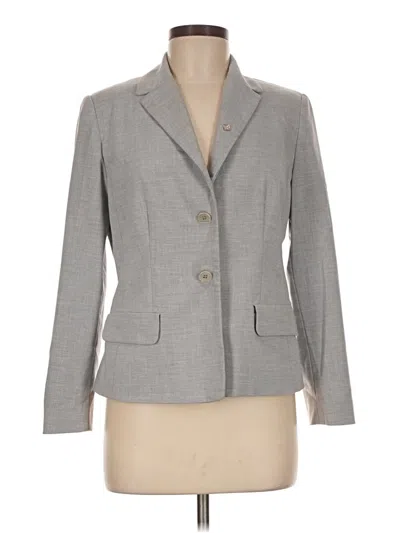 Pre-owned Ann Taylor Loft Blazer Jacket In Gray
