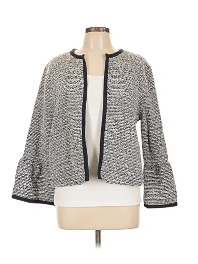 Pre-owned Ann Taylor Loft Blazer Jacket In Gray