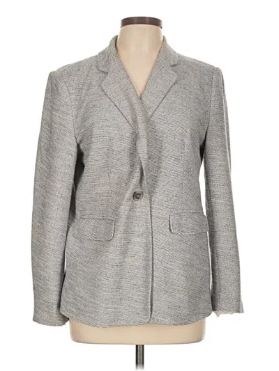 Pre-owned Ann Taylor Loft Blazer Jacket In Gray