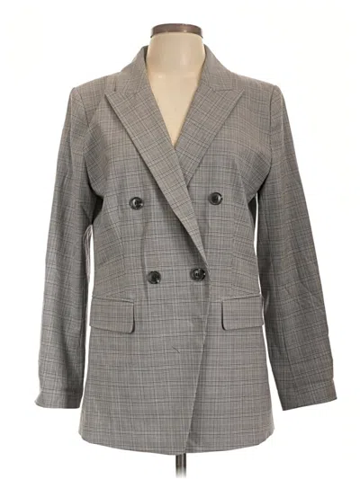 Pre-owned Ann Taylor Loft Blazer Jacket In Gray