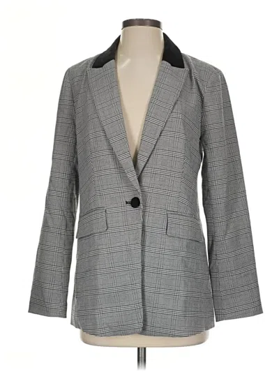 Pre-owned Ann Taylor Loft Blazer Jacket In Gray