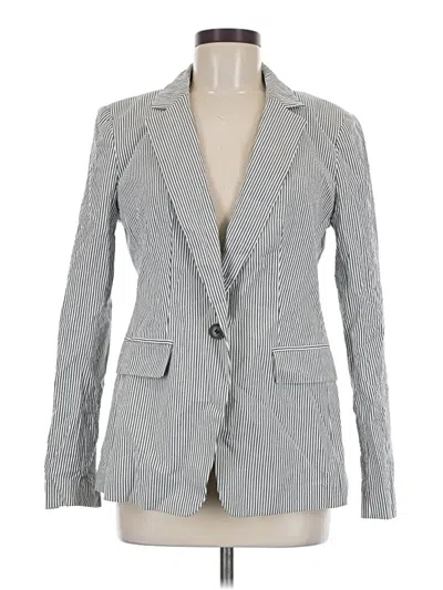 Pre-owned Ann Taylor Loft Blazer Jacket In Gray