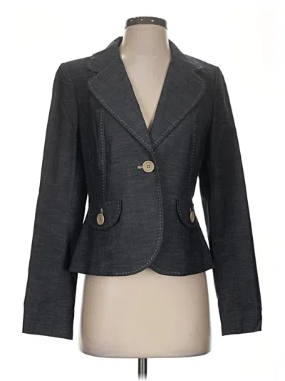 Pre-owned Ann Taylor Loft Blazer Jacket In Gray