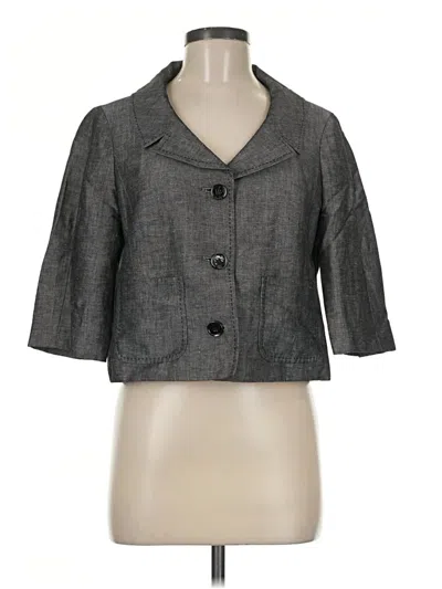 Pre-owned Ann Taylor Loft Blazer Jacket In Gray
