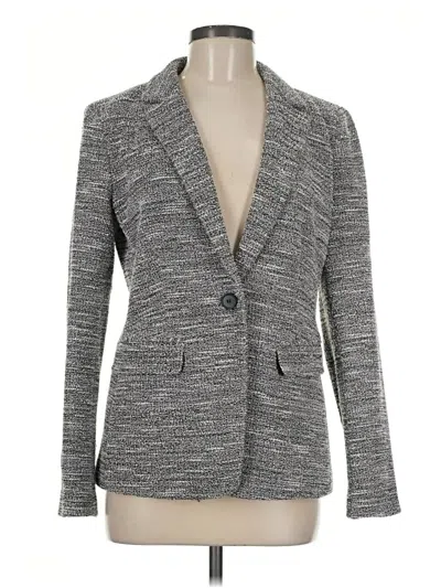 Pre-owned Ann Taylor Loft Blazer Jacket In Gray