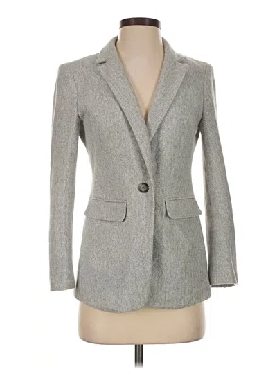 Pre-owned Ann Taylor Loft Blazer Jacket In Gray