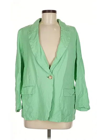 Pre-owned Ann Taylor Loft Blazer Jacket In Green