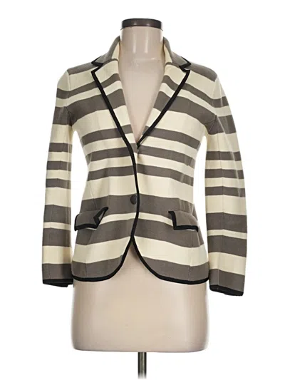 Pre-owned Ann Taylor Loft Blazer Jacket In Ivory