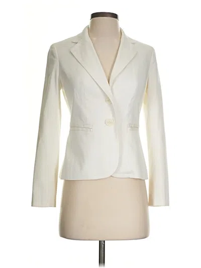 Pre-owned Ann Taylor Loft Blazer Jacket In Ivory