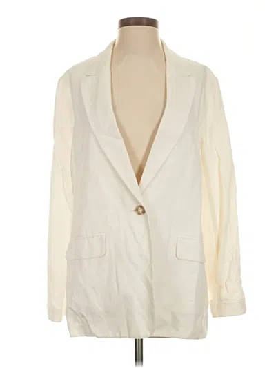 Pre-owned Ann Taylor Loft Blazer Jacket In Ivory