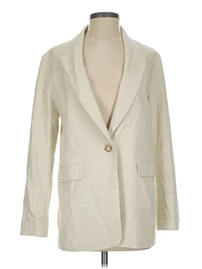 Pre-owned Ann Taylor Loft Blazer Jacket In Ivory