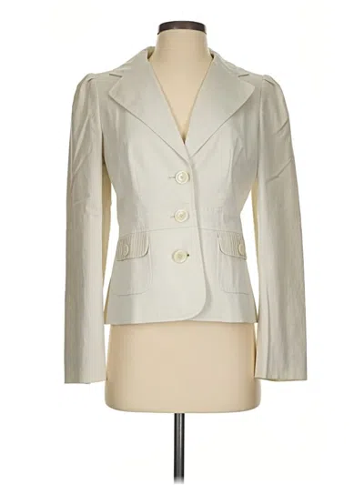 Pre-owned Ann Taylor Loft Blazer Jacket In Ivory