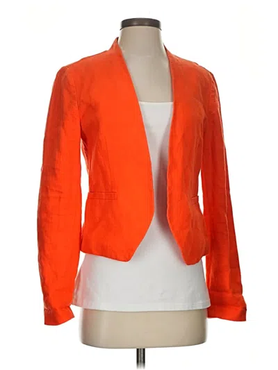 Pre-owned Ann Taylor Loft Blazer Jacket In Orange