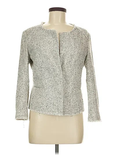 Pre-owned Ann Taylor Loft Blazer Jacket In Silver