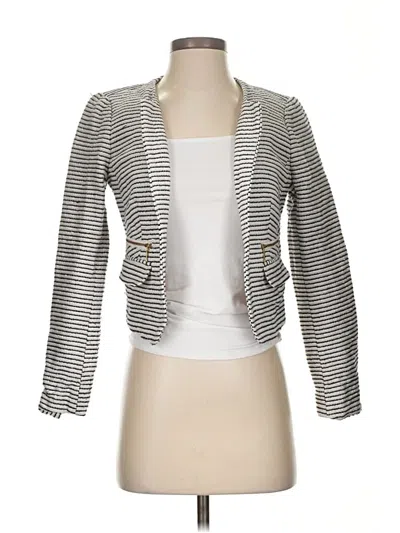 Pre-owned Ann Taylor Loft Blazer Jacket In Silver