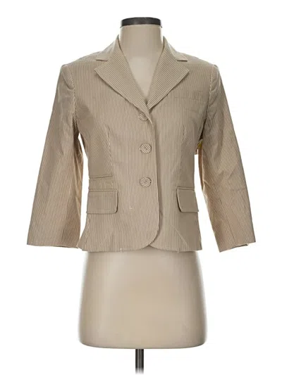 Pre-owned Ann Taylor Loft Blazer Jacket In Tan