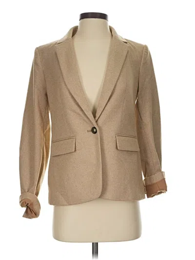 Pre-owned Ann Taylor Loft Blazer Jacket In Tan