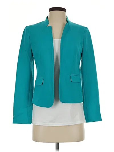Pre-owned Ann Taylor Loft Blazer Jacket In Teal