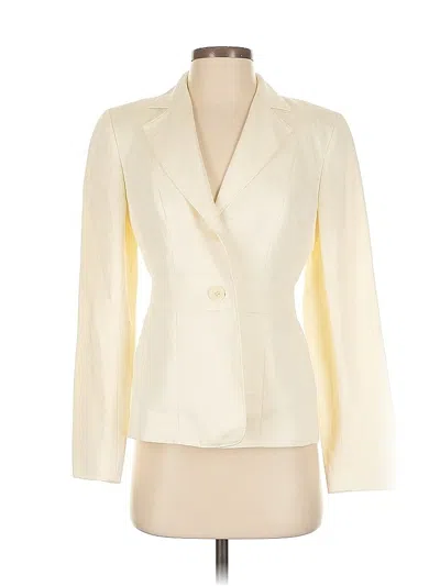 Pre-owned Ann Taylor Loft Blazer Jacket In White