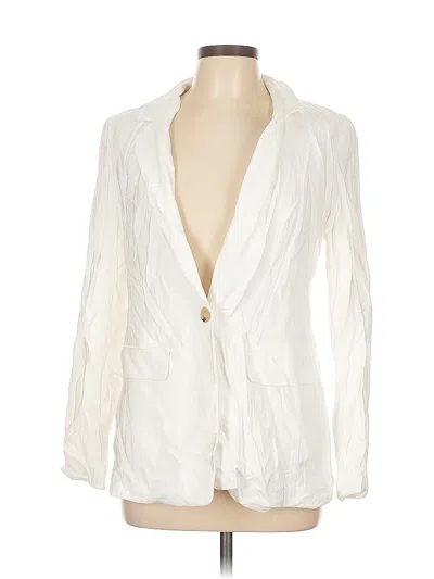 Pre-owned Ann Taylor Loft Blazer Jacket In White