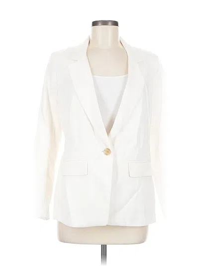 Pre-owned Ann Taylor Loft Blazer Jacket In White