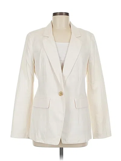 Pre-owned Ann Taylor Loft Blazer Jacket In White