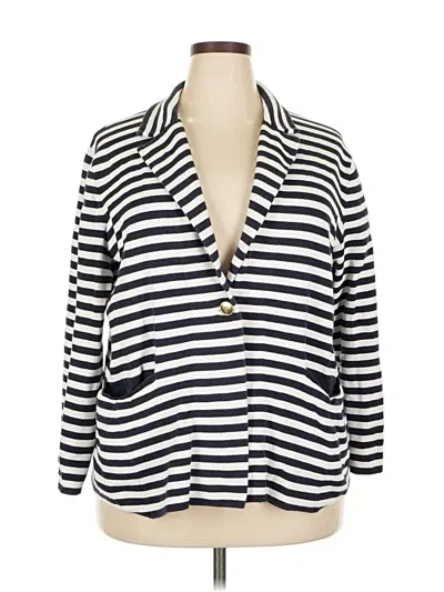 Pre-owned Ann Taylor Loft Blazer Jacket In White