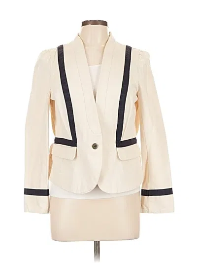 Pre-owned Ann Taylor Loft Blazer Jacket In White