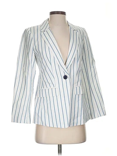Pre-owned Ann Taylor Loft Blazer Jacket In White