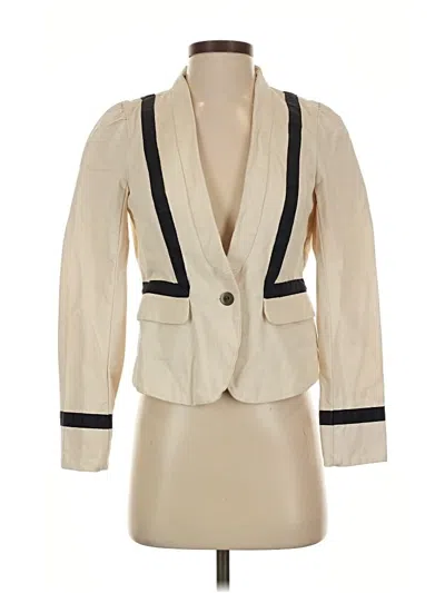 Pre-owned Ann Taylor Loft Blazer Jacket In White
