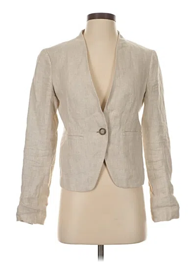 Pre-owned Ann Taylor Loft Blazer Jacket In White