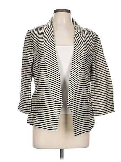 Pre-owned Ann Taylor Loft Blazer Jacket In White