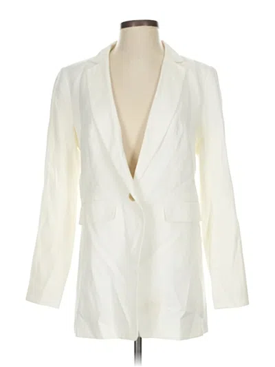 Pre-owned Ann Taylor Loft Blazer Jacket In White