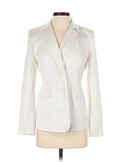Pre-owned Ann Taylor Loft Blazer Jacket In White
